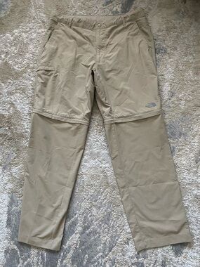 North Face Pants Mens Tan Beige Horizon 2.0 Hiking Convertible NFOA2UNB 38x41